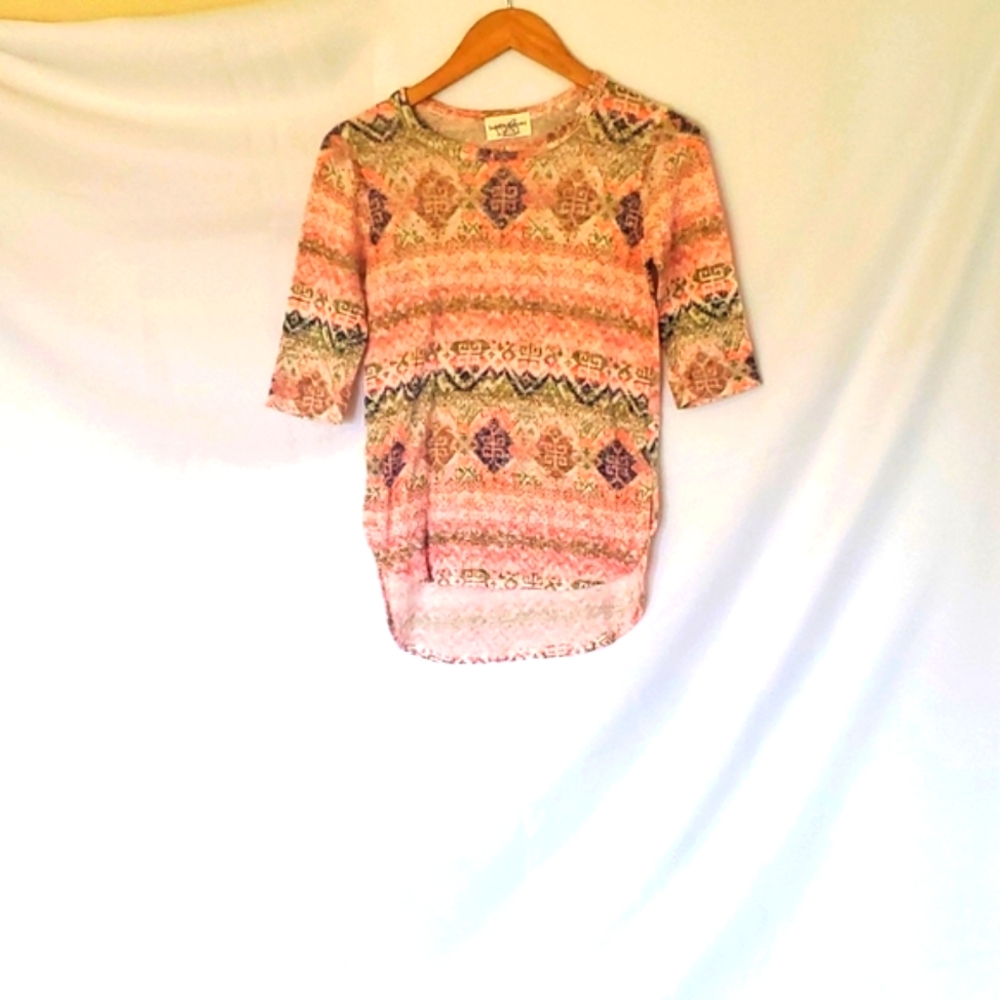 Bobbie Brooks Girls Pink and Green Sweater XL